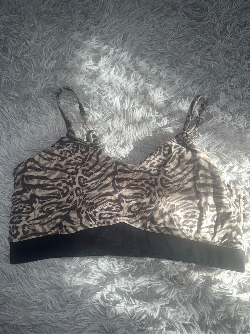 Animal print sports bra